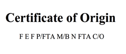 certificate of origin