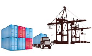 haulage truck to port