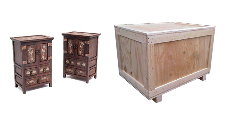 Wooden case Packaging for Non-Disassemblable Furniture